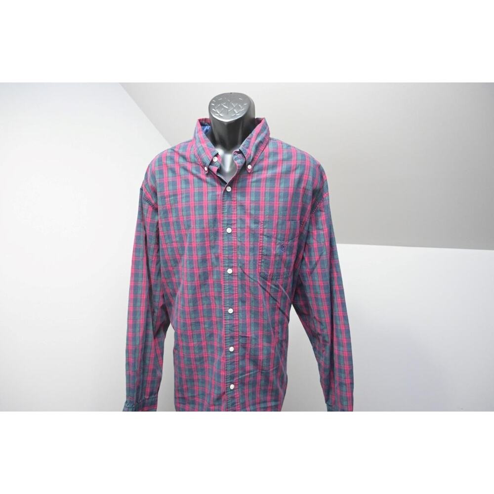 Chaps Ralph Lauren Dress Shirt Plaid Easy Care‎ Mens Size 3XB 3XL Big